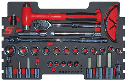 Picture of MOD.274SR43F 1/2" Drive Socket and Accessory Plus Hammer Set 43pc for KMC All Weather Top Chest