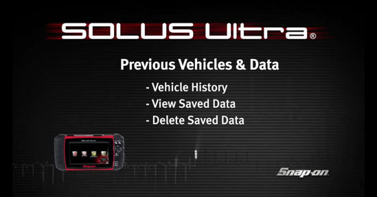 Previous Vehicles & Saved Data – SOLUS Ultra™