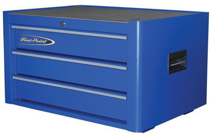 Picture of  KRB2003KZE5S-WO Top Chest 3Drw Textured Blue - Silver PVC Trim