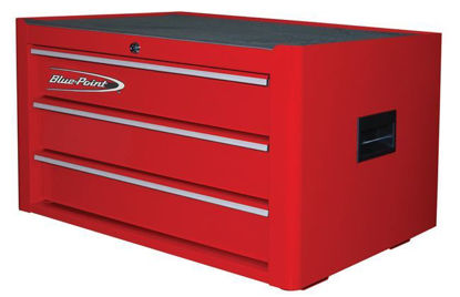 Picture of  KRB2003KZE1S-WO Top Chest 3Drw Textured Red - Silver PVC Trim