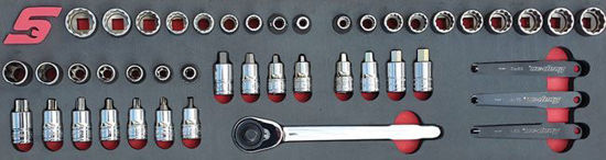 Snap-on - MOD.761SH45SC - 3/8” Low Profile Sockets, Ratchet & S/Driver Set; 45Pc - Metric & Imperial