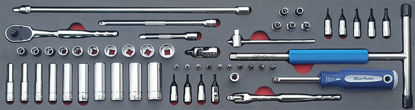 Picture of MOD.897SH45SF - 1/4" General Service Set with Turbo T-Speeder; 54Pc - Imperial
