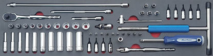 Picture of MOD.897SH45SFWD - 1/4" General Service Set with Turbo T-Speeder; 54Pc - Imperial with 12Pt Williams Sockets