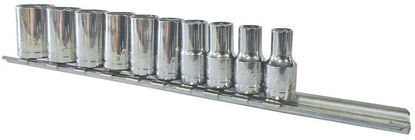 Picture of BLPS14SET10Y-WO - 1/4" 6Pt Shallow Socket Set 3/16-9/16"; 10Pc - Imperial