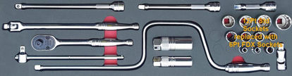 Picture of MOD.733SH45SF-X - 3/8" General Service Set with Speeder and FDX Sockets; 21Pc - Imperial