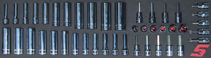 Picture of MOD.151SH45SC-X - 3/8" Torx and FDX Deep Socket Set; 43Pc - Metric and Imperial