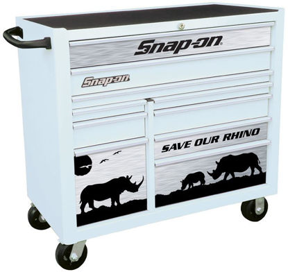 Picture of KRA2210KZUWS-CR-WO - Wide Roll Cab 10 Drawer; White with PVC Trims and Rhino Fronts