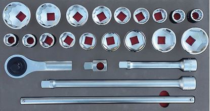 Picture of MOD.758SH45LC - 3/4" General Service Set; 23Pc - Metric & Imperial