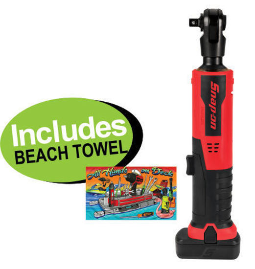 Picture of XXDEC133 3/8" Brushless 14.4V  MicroLithium  Ratchet Tool + 2.5Ah Battery Includes BEACH TOWEL
