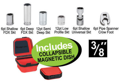 Picture of XXDEC116 3/8" Drv 13mm Essential Socket Set (6pc) Includes COLLAPSIBLE MAGNETIC DISH