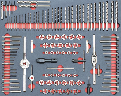 Blue-Point Supplemental - MOD.907SH45F - Tap & Die Set, Extractors and BSP Drill Bits; 117Pc - Metric and Imperial