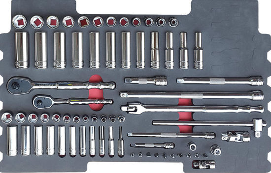 Snap-on Blue - MOD.260SR43FM - 1/4"  and 3/8" Combination Sockets and Accessories Set; 71Pc - Metric (suitable for KMC Tool Chest Only)