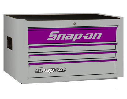 Snap-on - KRA2004KZUAP-P-WO - Standard 4 Drawer Top Chest; Arctic Silver with Purple Alu Trims and Purple Front