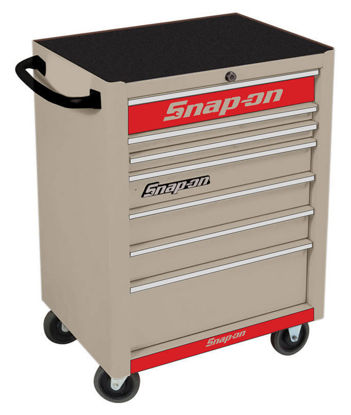 Snap-on - KRA2007KZUTS-R-WO - Standard 7Drw Roll Cab; Tan with PVC Trims and Red Fronts