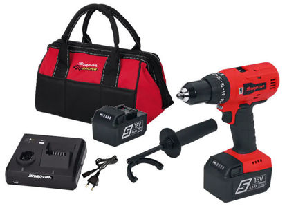 Snap-on - CDR9050U2-WO - 18V 1/2" Drive MonsterLithium Brushless Cordless Hammer Drill Kit with 2 x Batteries (Red)
