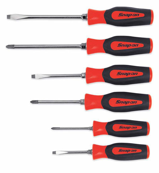 Snap-on - SGDX60BR - Combination Instinct® Soft Grip Screwdriver Set (in a storage tray); 6Pc