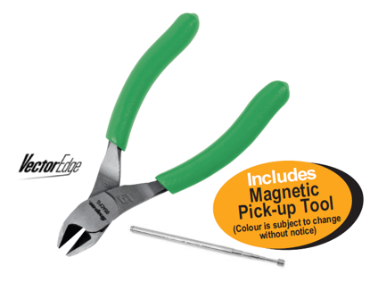 Snap-on XXMAY220 Green Cushion Handle Side Cutter (125mm) Includes Magnetic Pick-up Tool
