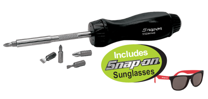 Snap-on XXJUN207 Ratcheting Screwdriver Includes Snap-on Sunglasses