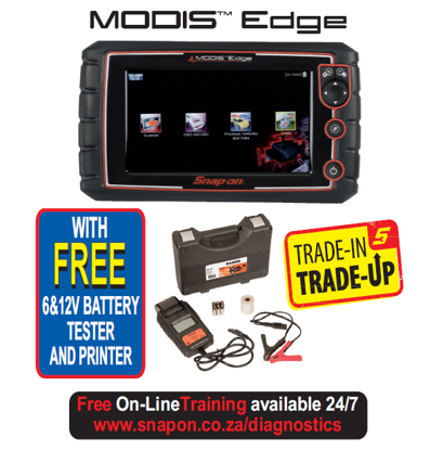 Snap-on EEMS341SA MODIS Edge Full Function Scan Tool with FREE 6 & 12V BATTERY TESTER AND PRINTER