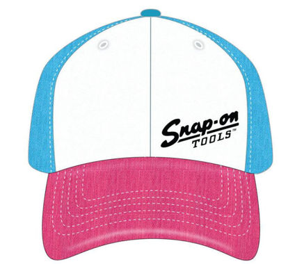 Snap-on Clothing - CSN07-7924 - Cap - White / Blue / Pink Ladies' Popsicle Velcro® Cap; Adjustable