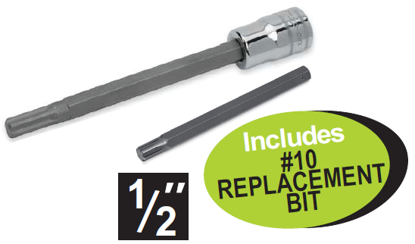 Snap-on 1/2" VAG #10 PolyDrive Head Bolt Socket Driver XXJUL114