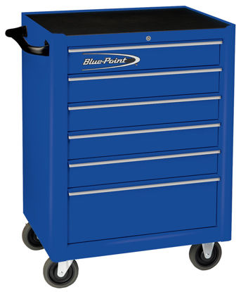 Blue-Point - KRB2006KZE5S-WO - 6Drw Standard Roll Cabinet Textured Blue with PVC Trims