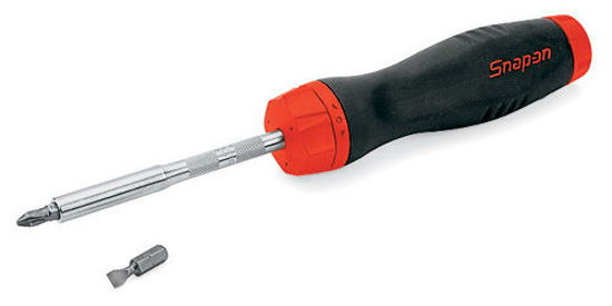 Snap-on - SGDMRC44B - Ratcheting Soft Grip Standard Red Screwdriver (Red)