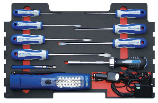 Snap-on Blue - MOD.258SR43F - Combination Screwdriver and Light Set; 10Pc (suitable for KMC Tool Chest Only)