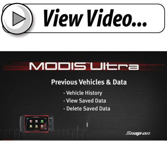 Previous Vehicles & Saved Data MODIS™ Ultra