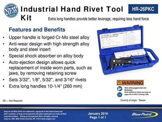 Industrial Hand Rivet Tool