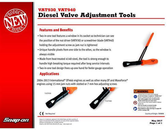 VAT930 VAT940 Diesel Valve Adjustment