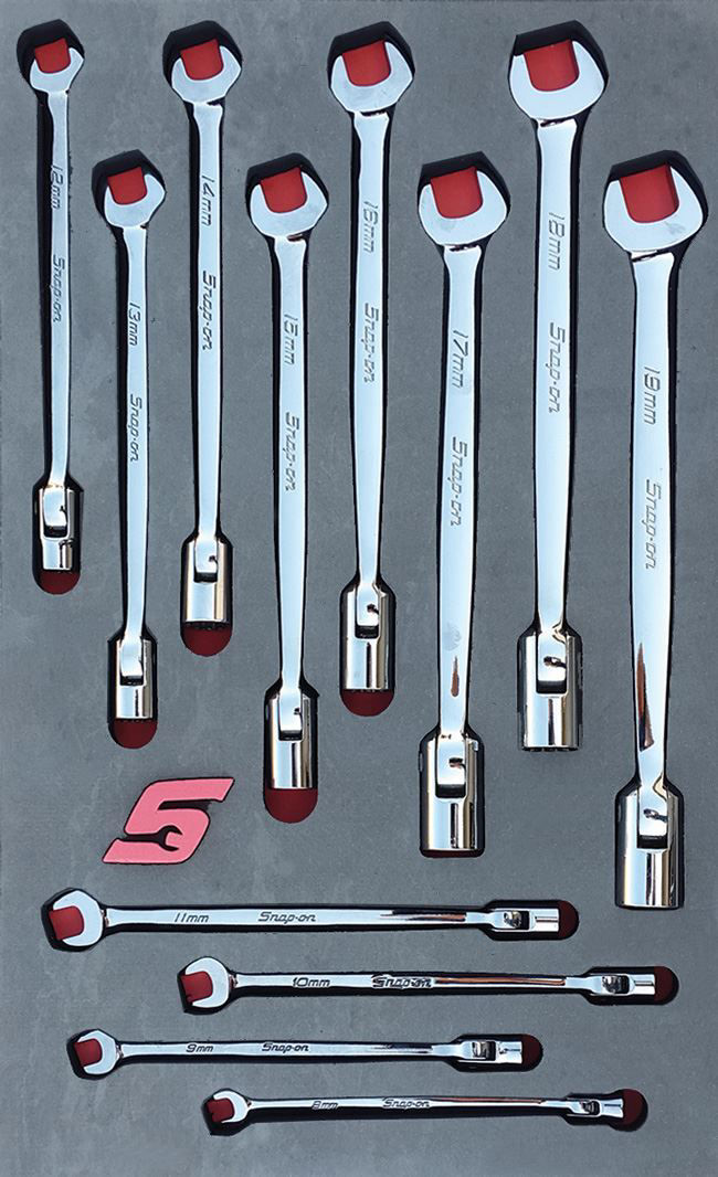 Snapon Africa Online Store. MOD.760SH42D Flex Head / Open End Combination Spanner Set 8