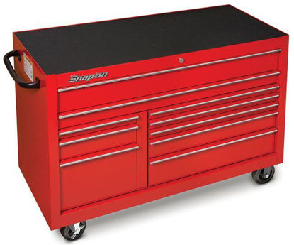 Picture of KRA2422PBO Classic Series X-Wide Roll Cab Double Bank 10 Drawers Red