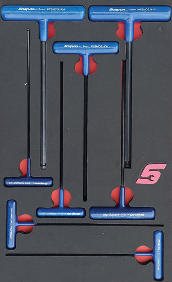 Snap-on - MOD.753SH42D-B - Ball Hex T-Handle Wrench Set 2-10mm; 8Pc - Metric