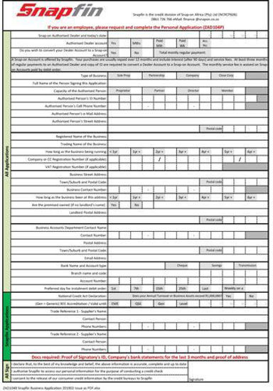 Snapfin Personal Application