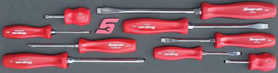 MOD.843SH45S9  S/Dr HrdHdle Set 9Pc Red