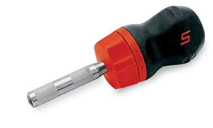 SGDMRC11A - Ratcheting Soft Grip Stubby Screwdriver (Red)
