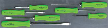 Snap-on - MOD.843SH45S-G - Hard Handle Screwdriver Set; 7Pc - Green