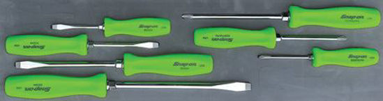 Snap-on - MOD.843SH45S-G - Hard Handle Screwdriver Set; 7Pc - Green