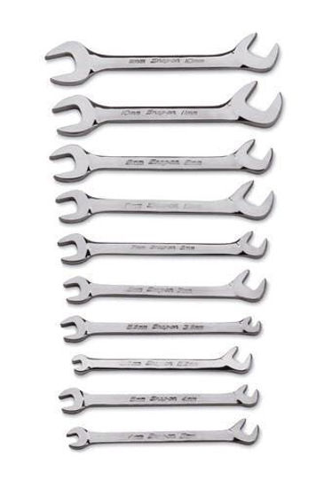 Snap-on - DSM810K - 15°/ 60° Offset Open-End Ignition Wrench Set 3.2-11 mm; 10Pc - Metric