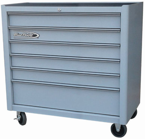  KRB2106KZE4S-WO Roll Cab Wide 6Drw Textured Grey - Silver PVC Trim