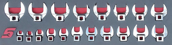 MOD.808SH45S - 3/8 Crowfoot Wrenches 3/8 - 1-1/2; 19Pc