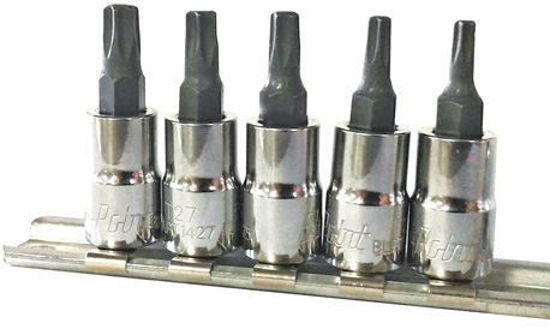 Snap-on Blue - BLPT14SET5Y-WO - 1/4" Torx Bit Sockets T8-T25 supplied on Rail; 5Pc