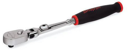THLX72 - 1/4" Drive Dual 80® Technology Soft Grip Long Handle Locking Flex-Head Ratchet (Red)