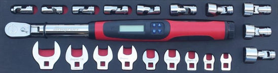 Snap-on - MOD.852SH45S - 3/8" Crowfoot and Torque Wrench Set; 20Pc - Aviation - Imperial