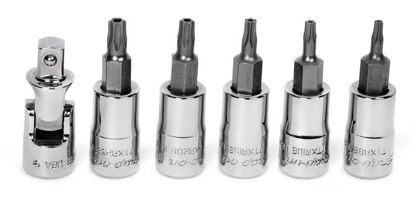 Snap-on - 106TTXR - 1/4" Tamper-Resistant Bit Socket and Universal Joint Set; 6Pc