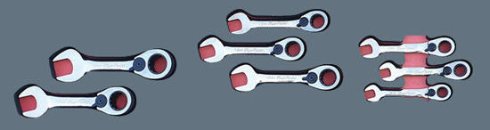 Picture of MOD.823SH45SF - 15° Offset Ratcheting Box / Open-End Short Spanner Set 5/16-3/4"; 8Pc - Imperial