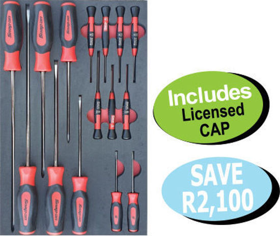 Picture of XXAPR204 Electronic Screwdriver Set (15pc) Supplied in Tool Control Foam Includes Licensed CAP