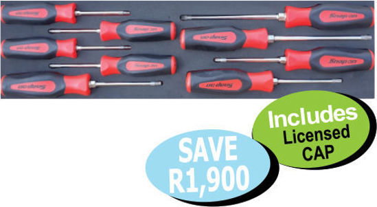 Picture of XXAPR203 TORX Screwdriver Set (9pc) Supplied in Tool Control Foam Includes Licensed CAP