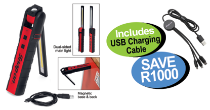 XXMAY201 Rechargeable Dual-sided Flex Light Includes USB Charging  Cable